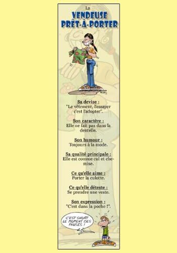 Les Prenoms En Bd Affiche Les Marque Pages Metiers Vendeuse Pret A Porter Amazon Fr Cuisine Maison