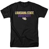 LSU Official Stacked Short Sleeve Mens Cotton