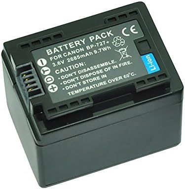 MP power @ Replacement Battery BP-727 BP727 BP727 2685mah for Canon camcorder LEGRIA / VIXIA HF M50, HF M52, HF M56, HF M500, HF M506, HF R36, HF R37, HF R38, HF R46, HF R47, HF R48, HF R56, HF R57, HF R66, HF R67, HF R68, HF R306, HF R406, HF R506, HF R606