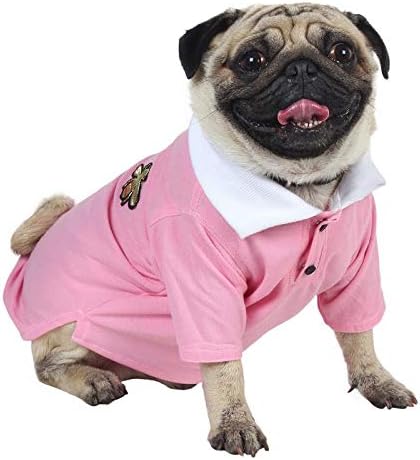 Douge Couture Pink Color Polo T-Shirt with Patch