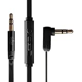 Jabees AUC101 3 Feet 3.5mm Male to 3.5mm Male Stereo AUX Replacement Headphone Audio Cable with In-Line Remote, Mic and Universal Volume Control for Beats Headphones, Home/Car Stereo and More (Black)