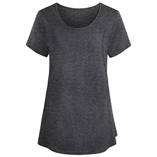 Rambling Fashion Women's Casual Loose Short Sleeve Maternity Layered Nursing Tops for Breastfeeding