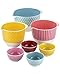 Cake Boss Countertop Accessories 7-Piece Melamine Mixing and Prep Bowl Set, Basic Pattern, Print