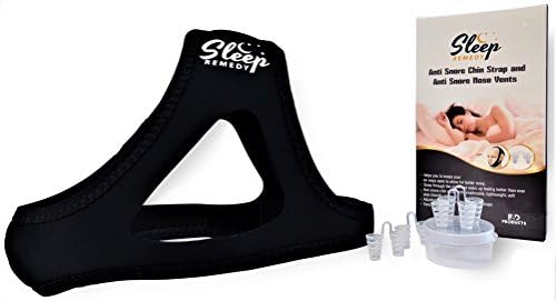 Anti Snoring Chin Strap and Jaw Support Belt with Adjustable straps, Sleep Aid Kit With BONUS Nose Vents for easy breathing, NEW Bigger size Perfect Snoring Solution, Anti-Snore Devices