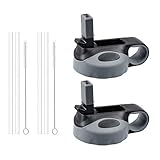 Besmon Wide Mouth Lid, Water Bottle Lid BPA Free for Hydro Flask with 4 Straws & 2 Straw Cleaner Brush (Gray&Gray)