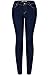2LUV Women's Solid Stretchy 5 Pocket Skinny Jeans Indigo Blue 9