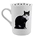 Dimension 9 Tuxedo Cat Coffee Mug, White