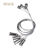 4 Pack T-SUNRISE LED Panel Light Suspension Systems,Suspension Cables, hanging Chains for LED Panel