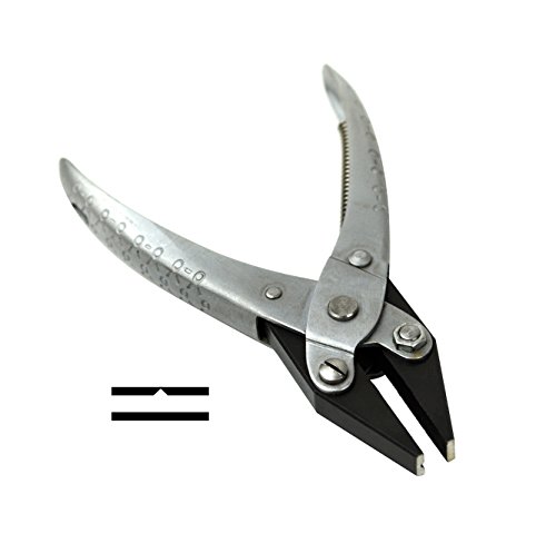 140 mm Flat Nose Parallel Pliers w/ V-Slot Jewelry Making Repair Wire Forming and Bending Tool