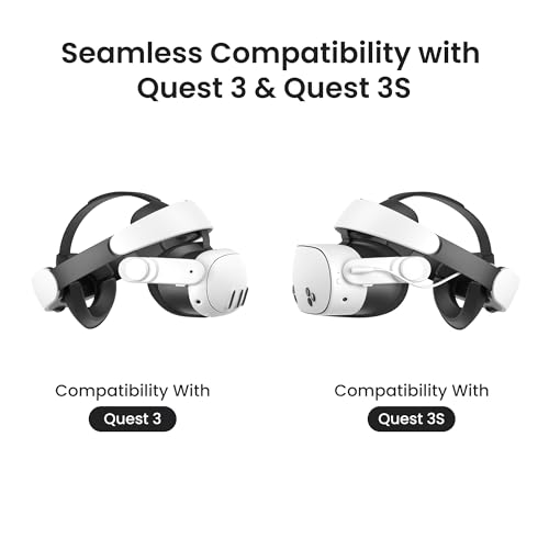 KIWI design H4 Boost Comfort Battery Head Strap Accessories for Meta/Oculus Quest 3/Quest 3s, Dual Fast Charge The VR Headset and Battery Strap in 2.5h, Halo Head Strap Reduce Facial Pressure