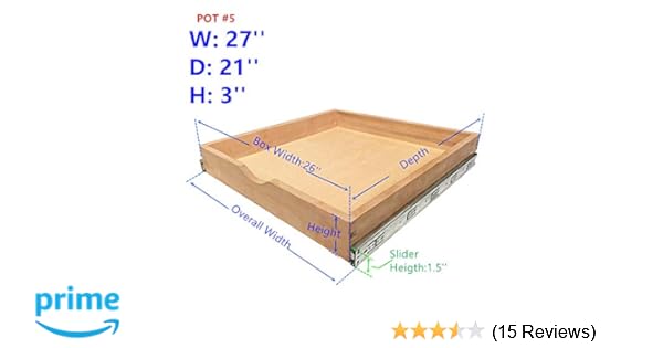 Amazon Com Elysian Roll Wood Tray Drawer Box Kitchen Organizer