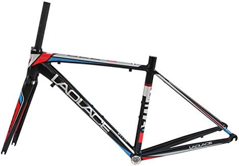 L720 4pcs Parts per Set Aluminum Alloy Cycling 700C Colored Frame set Glossy Finish for Road Racing Bicycle Frame 48cm Black-Red