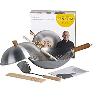 Ken Hom Carbon Steel Everyday Wok 10 Piece Set, 31cm: Amazon.es: Hogar