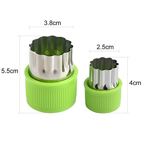 image for HMANE Small Cookie Cutters, 12PCS Cheese Presses Vegetable Fruit Cutte