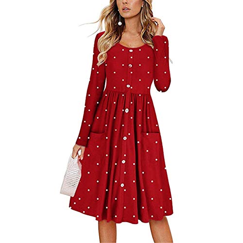 image for Londony❤ღ♕ Londony ♥‿♥ Women's Casual Dot Prints Fit Flowy