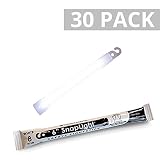 Cyalume SnapLight White Light Sticks - 6 Inch Industrial Grade, High Intensity Glow Sticks with 8 Hour Duration (Pack of 30)
