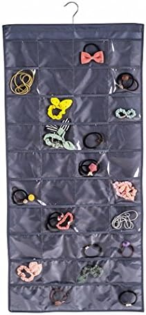IDecHome 80 Pockets Hanging Jewlery Organizer, Dual Sided Pockets Hooks Non-Woven Storage Bag