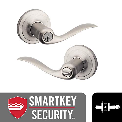 Kwikset Tustin Entry Door Handle With Lock And Key, Secure Keyed