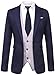 GARSEBO Men's Casual Dress Suit Slim Fit Stylish Blazer Coats Jackets Navy