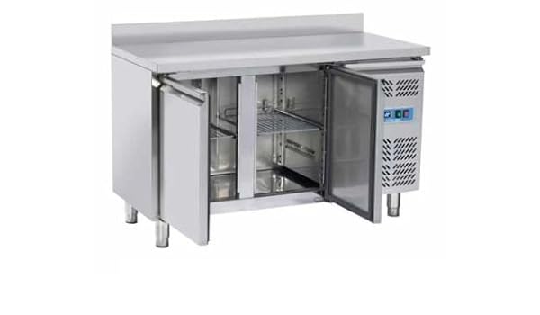 Banco Mesa Nevera congelador Snack 2 Puertas Prof. cm. 60 De Acero ...