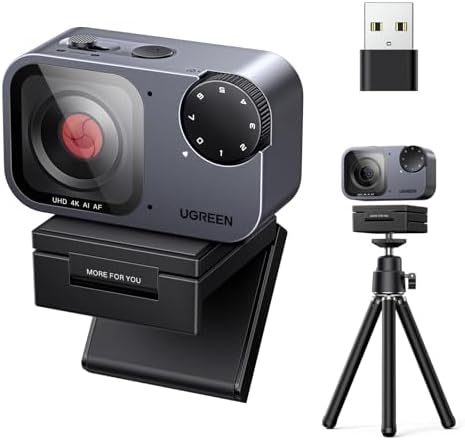 FineCam Pro 4K Webcam 30FPS 1/2" Sensore Controllo Gestuale AI