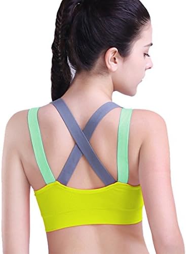 HeartFor Racerback Sports Bras For Women - Padded High Impact Workout,Pack Of 2