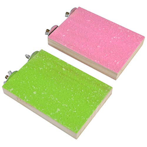 Lee-buty Bird Perch Stand Platform Colorful Wood Parrot Playground Cage Accessories Pet Paw Grinding Stands Exercise Toy for Macaw African Greys Budgies Parakeet Conure Hamster Gerbil Rat Mouse