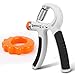 Grip Strength Trainer, Hand Grip Strengthener for Athletes, Guitarists, Pianists Increasing Finger, Wrist&Arm Strength, Adjustable Resistance 22-88Lbs Finger Strengthener + Hand Grip Ring