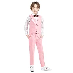 Marvelous World Boys' 5-Piece Formal Vest Suit