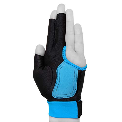 Longoni Sultan Billiard Pool Cue Glove - for Left Hand - Black (X-Large)