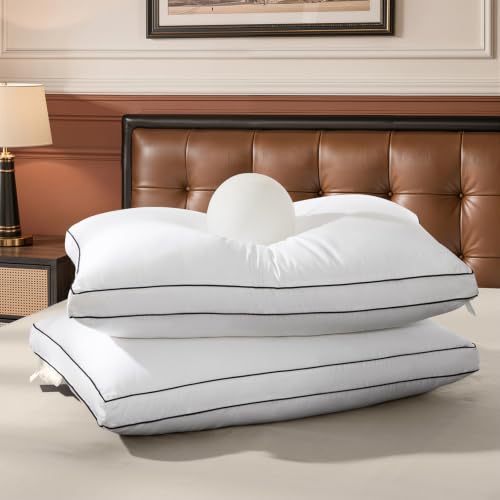 LIANLAM Canadian Luxury Goose Down Pillow King Size Set of 2 (20"x36")