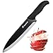 iHOMEER 8 Inch Ceramic Chef Knife Infinity Blade Ceramic Kitchen Knife Healthy Chef Cutlery Ergonomic Handle Chef's Knives with Sheath Black
