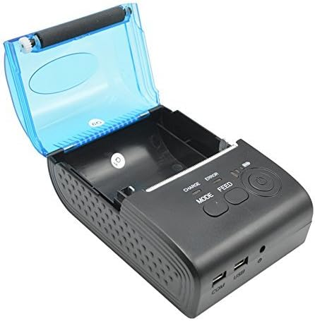 Portable Mini Wireless Bluetooth 58mm High Speed Direct Thermal Printer, Compatible with Android & IOS & Windows & Linux systems and ESC/POS Print Commands Set