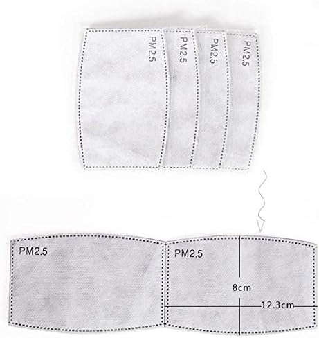 PM2.5 N95 Activated Carbon Filter Face Mask Filters Breathing Insert Protective Mouth Mask Filter for Men Women (10)