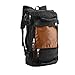 HUKOER 4 in 1 Canvas Lantop Backpack & Handbag & Vintage Messenger Bag & Luggage Bag 35L Capacity Multifunction Rucksack for Travel/ Hiking/ Camping/ Trip