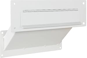 Durabox Through The Wall Mail Slot, Two Piece Deposit Chute Drop for Documents, Mail, Checks, Payments - Adjustable Mail Chute with Pre Drilled Mounting Holes, Screws D100 (Grey)