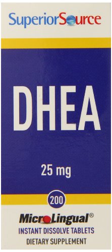 Superior Source DHEA Nutritional Supplements, 25mg, 200 Count