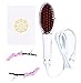 Eqoba Digital Hair Straightener Anti-Static Ceramic Heating Detangling Hair Brush Straight Styling Massage White