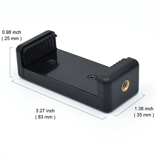 Universal Cell Phone iPhone Tripod Mount Adapter, OIMIO Phone Holder Clip Connector Head Used for Monopod Selfie Stick Dslr Travel Mini Flexible Tripod and More(2 pack)