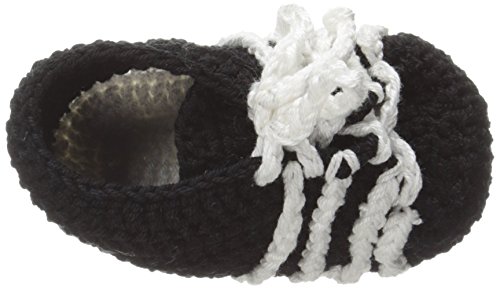 Jefferies Socks Baby-Boys Soccer Cleats Crochet Bootie, Black, Newborn