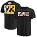 Majestic Lebron James Los Angeles Lakers #23 Men's Vertical Player T-Shirt (Black, Medium)