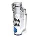 Silver Triple Jet Flames Cigar Refillable Butane Torch Lighter 3 1/4 Inch