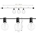Abeja 25Ft Outdoor Patio String Lights, G40 Outdoor Globe String Lights with 27 Clear Bulbs, Hanging Light for Porch Backyard Deck Bars Wedding Indoor Decor, E12 Base, 5W Black Wire
