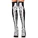 Leg Avenue Women's Over The Knee Halloween Socks, Black/White, One Size