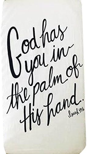 100% Organic Cotton Machine Washable Fitted Crib Sheet (Isaiah 49:16)