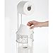 mDesign Steel Toilet Paper Roll Stand Storage Organizer and Dispenser for Bathroom/Home Organization - Holds 3 Rolls of Toilet Tissue - Arbor Collection - White