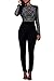 VamJump Women Sexy Sequin See Through Mesh Top Bodycon Clubwear Jumpsuit Romper
