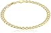 Amazon Collection Men's 10k Yellow Gold 5mm Curb Link Bracelet, 8