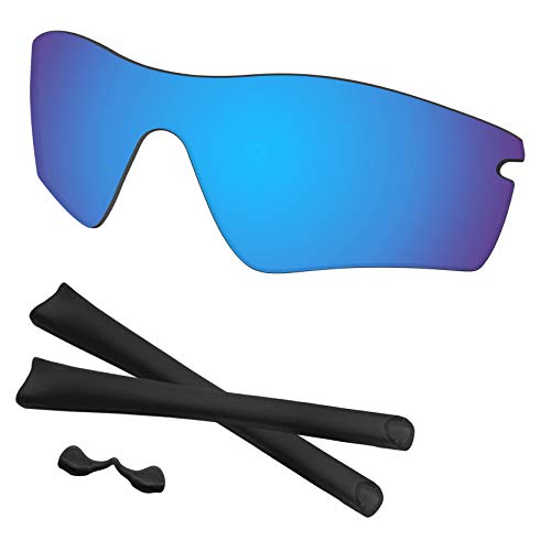 Predrox Blue Mirror Radar Path Lenses & Rubber Kits Replacement for Oakley Sunglass Polarized - Used condition - US$21.81