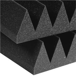 Acoustic Foam Lg 6 Pack Room Kit - Wedge 2" 24" x 48" covers 48 sq Ft - SoundProofing/Blocking/Absorbing Acoustical Foam - Made in the USA!